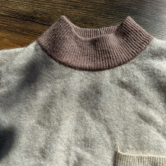 Madewell color block mock neck sweater - Picture 2 of 6